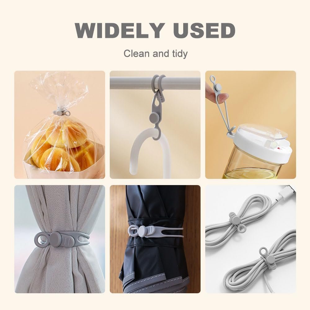 Data Cable Organizer, 2025 New Silicone Cable Ties Reusable Cable Management Organizer for Bundling and Fastening Cable Cords Wires (30) - Image 6