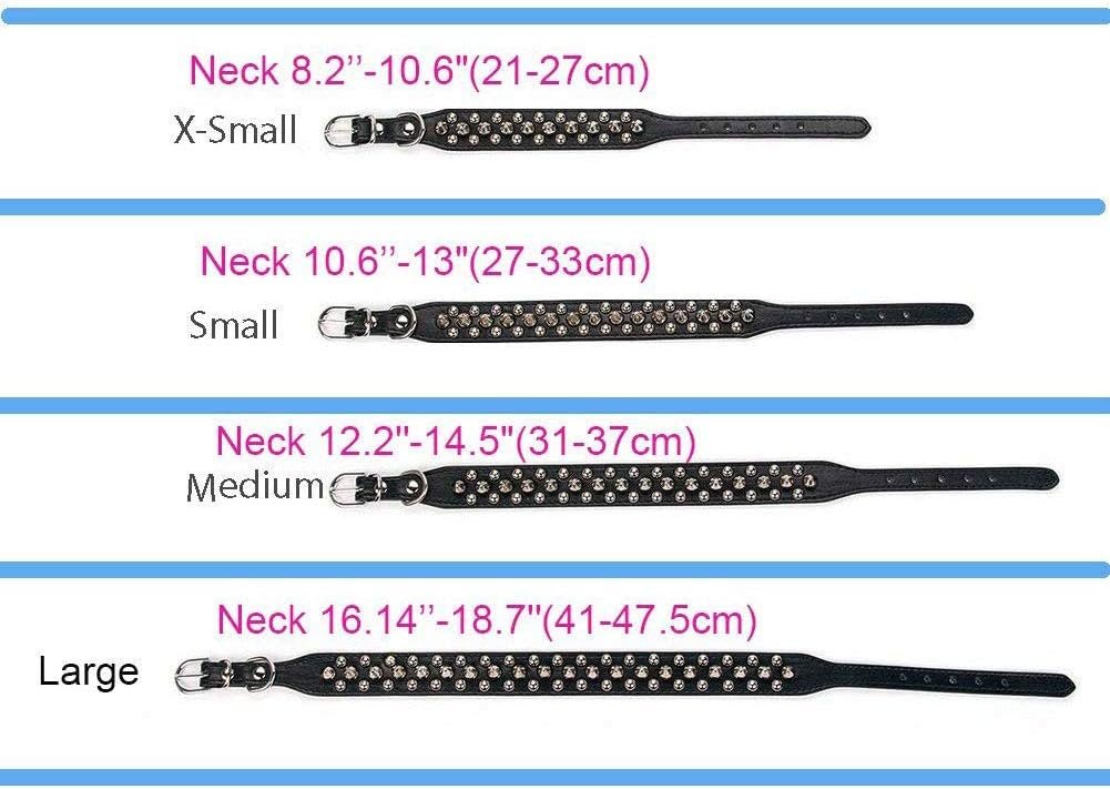 Spiked Studded Dog Collar, Adjustable Soft Leather Puppy Collar for Small Medium Dogs Bulldog Pitbull Mastiff Poodle Boxer (M, Purple) - Image 5