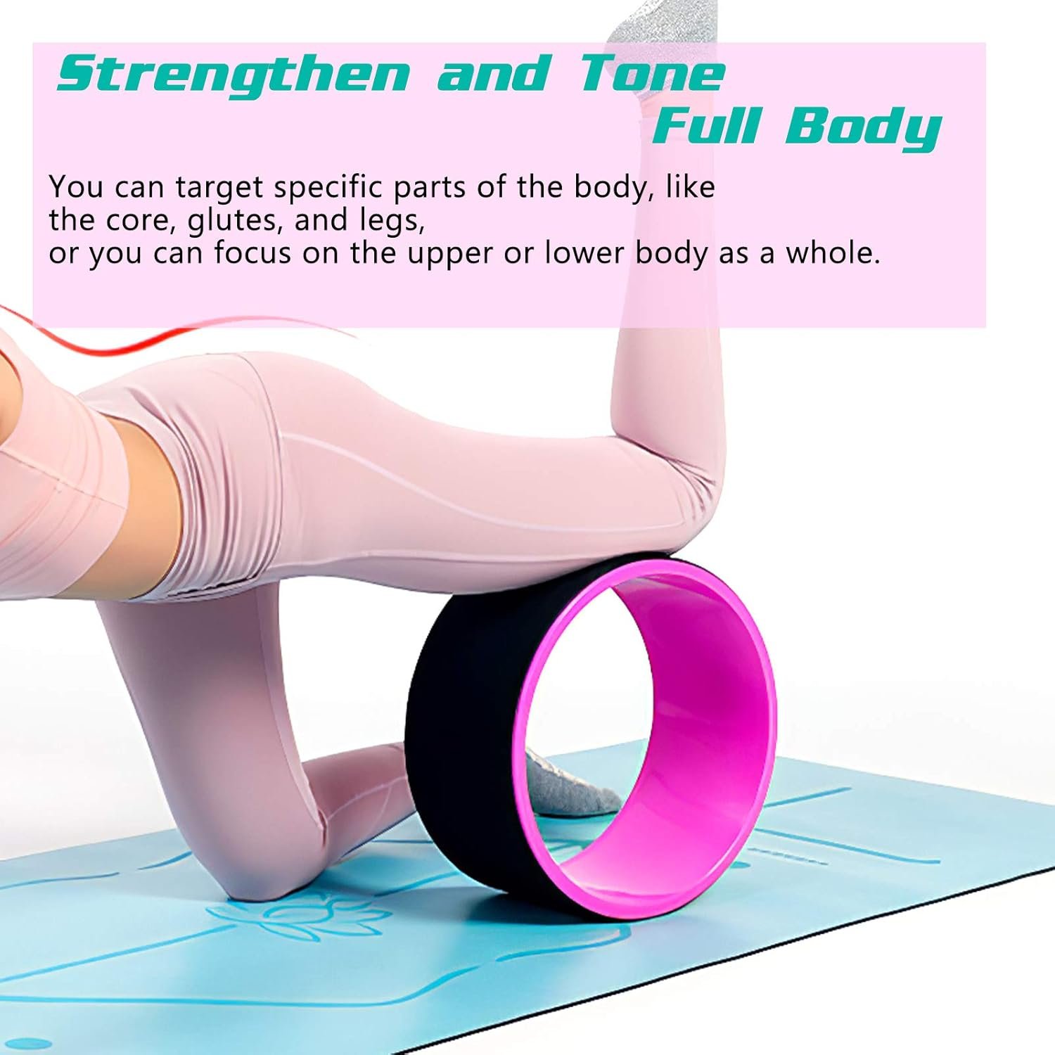 SK Depot™ Yoga Wheel - 13” x 5.12” Strong Premium Back Roller, Strong and Comfortable Yoga Prop Wheel, Perfect Platform for Stretching and Improving Backbends - Image 5
