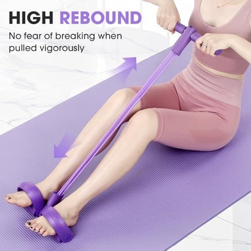 Fitness Resistance Bands, 2025 New Portable Stretch Bands for Full Body Workout, Durable Sit-Up Trainer for Home Gym Equipment, Easy to Use Exercise Bands for Women - Image 5