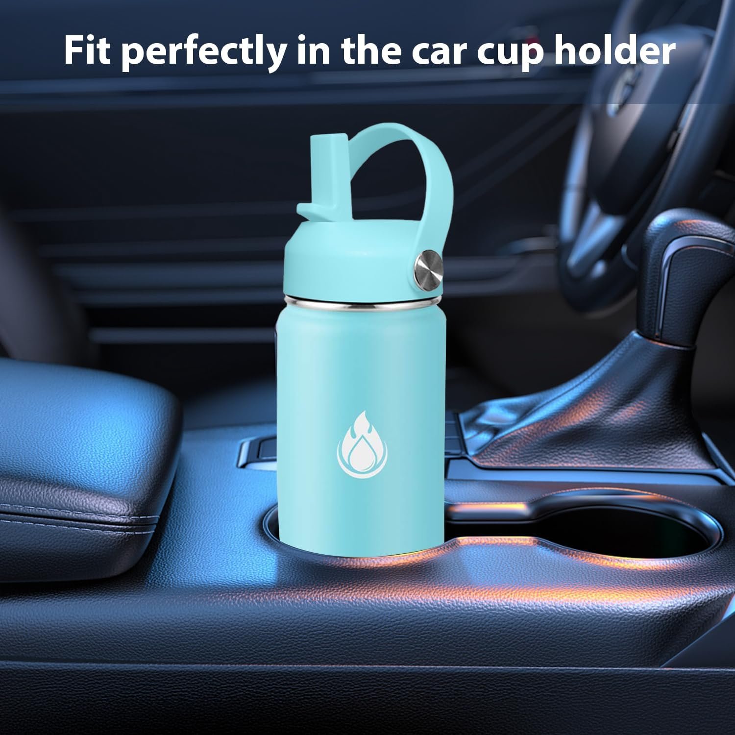 SENDESTAR Insulated Water Bottle 40 oz with Straw, Stainless Steel Wide Mouth Water Bottle, Double Wall Vacuum Leak Proof with Straw Lid & Spout Lid for Sports or Office, Keep Cold or Hot Up to 24 Hrs - Image 6