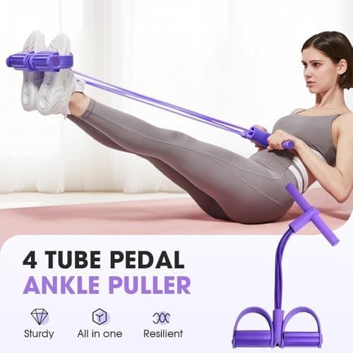 Fitness Resistance Bands, 2025 New Portable Stretch Bands for Full Body Workout, Durable Sit-Up Trainer for Home Gym Equipment, Easy to Use Exercise Bands for Women - Image 6