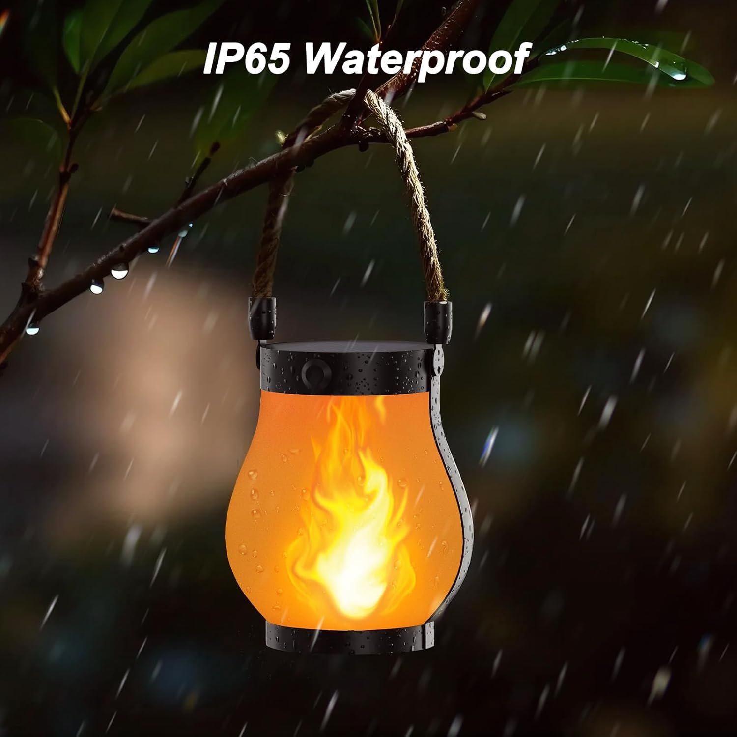 Hompavo Gen2 Solar Lanterns Outdoor with Ultra-Real Flame, Dual Charging (USB/Solar) & 2 Mode - Waterproof Decorative Hanging/Table Lights for Yard Patio Garden Birthday Mothers Day Gifts for Women, 4 - Image 7