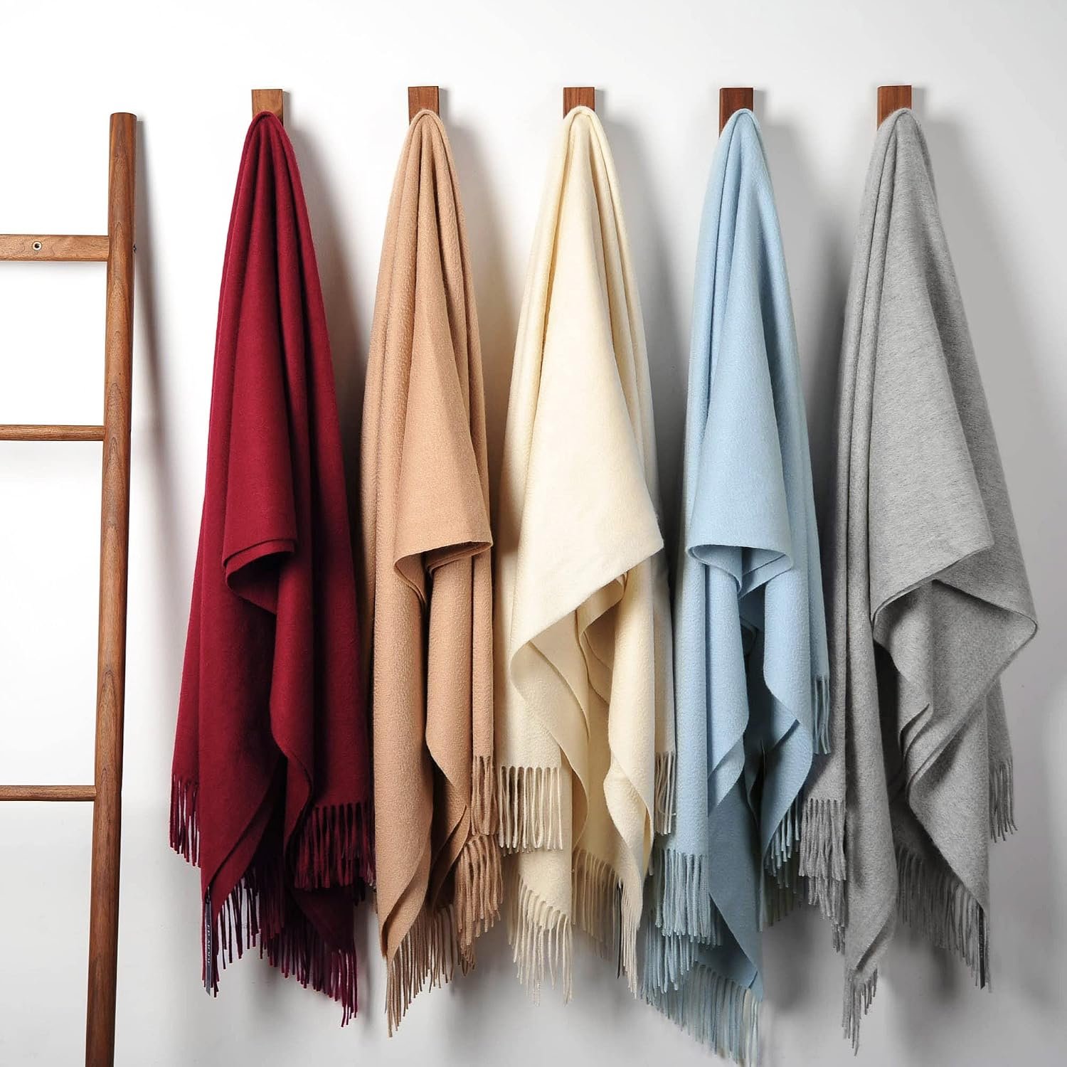 EP Mode 100% Pure Cashmere Throw Blanket for Sofa, Classic Design with Gift Box (Lt. Heather Grey) - Image 9