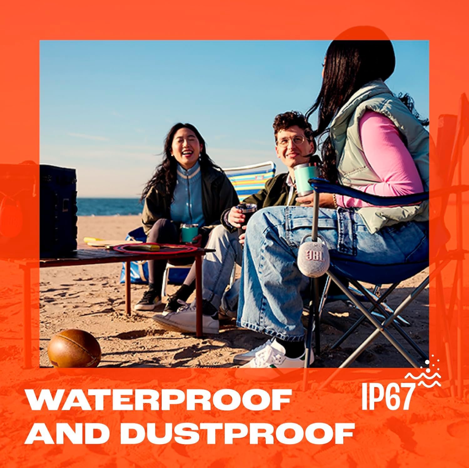 JBL Clip 5 - Ultra-Portable, Waterproof & Dustproof Bluetooth Speaker, Big JBL Pro Sound with Punchy bass, Integrated Carabiner, Up to 12 Hours of Play, Made in Part with Recycled Materials (White) - Image 2