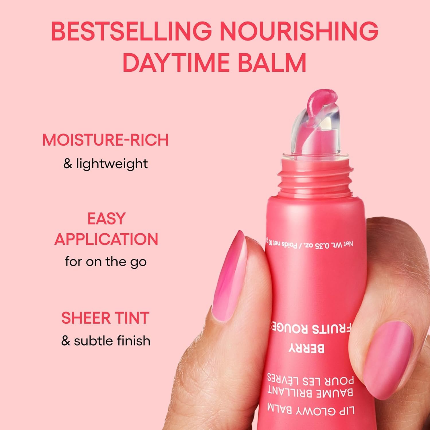 LANEIGE Lip Glowy Balm: Sheer Tinted Lip Treatment Balm Tube with Shea & Murumuru Butters for Hydrating, Moisturizing, Glossy, Non-Sticky Shine, Berry | Korean Skin Care - Image 4
