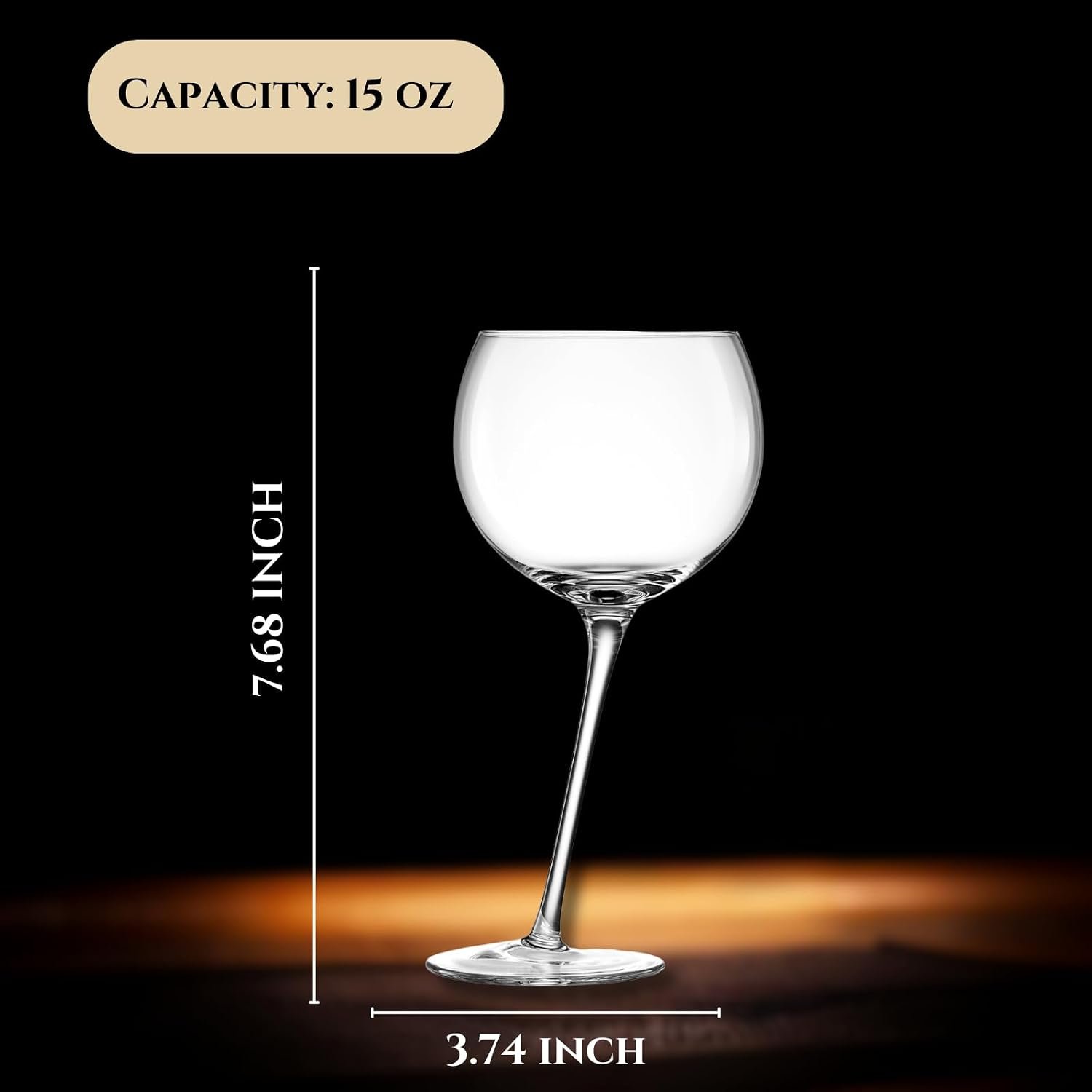 Drunk and Tipsy Funny Leaning Wine Glasses - Set of 2-15.5OZ Unique Wine Glasses for Red or White Wine - Humorous Novelty Drinkware for Parties, Bars, and Home Gift Idea - Dishwasher Safe Glassware - Image 4