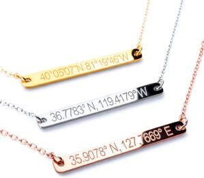 Coordinate Necklace for Women, Stai...