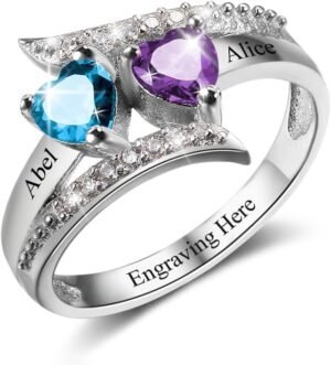 Customized Birthstone Rings for Wom...
