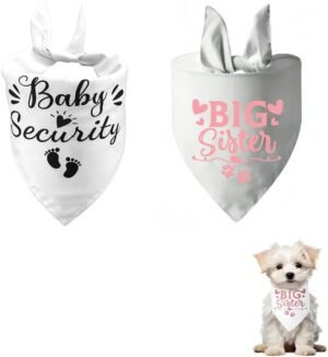 2pcs Dog Bandana for Pregnancy Anno...