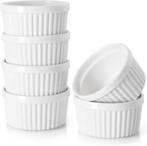 DOWAN Ramekins 6 oz Ceramic Ramekin...