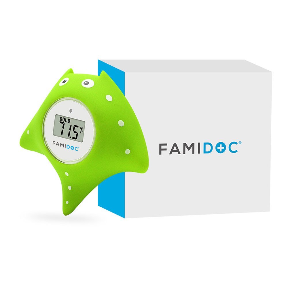 Baby Bath Thermometer with Room Thermometer - Famidoc FDTH-V0-22 New Upgraded Sensor Technology for Baby Health Bath Tub Water Temperature Floating Toy (Green) - Image 6