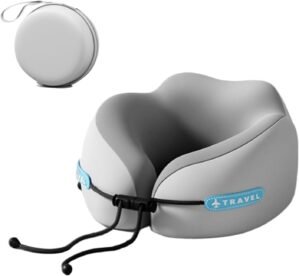 Gray Memory Foam Travel Neck Pillow...