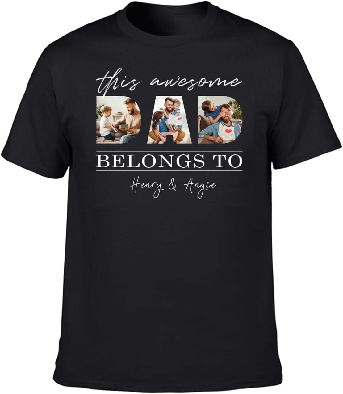 Customized Fathers Day Birthday Gifts for Dad, Personalized Shirts/Sweatshirts/Hoodie with Photos to My Dad