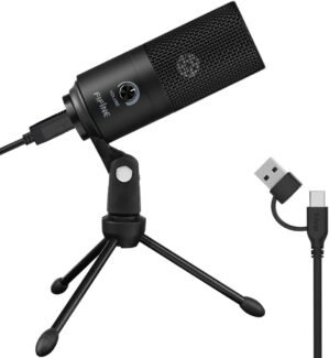 FIFINE USB Microphone, Metal Conden...