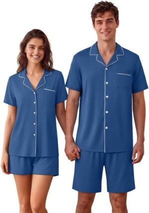 Ekouaer Couple Matching Pajamas Set...