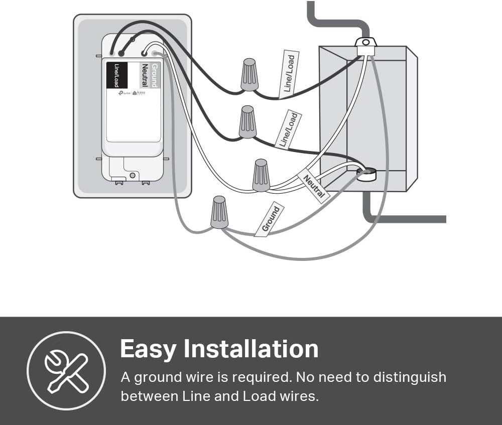 Kasa Matter Smart Wi-Fi Light Switch by TP-Link (KS205P3) - Neutral Wire and 2.4GHz Wi-Fi Connection Required, Works with Apple Home, Alexa & Google Home, No Hub Required, 3-Pack, White - Image 9