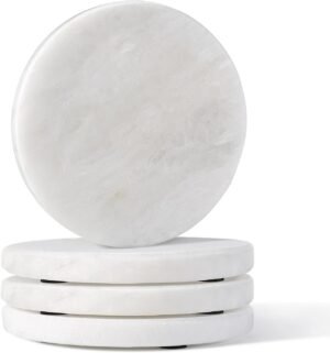 Koville Marble Coaster Set of 4, Ro...