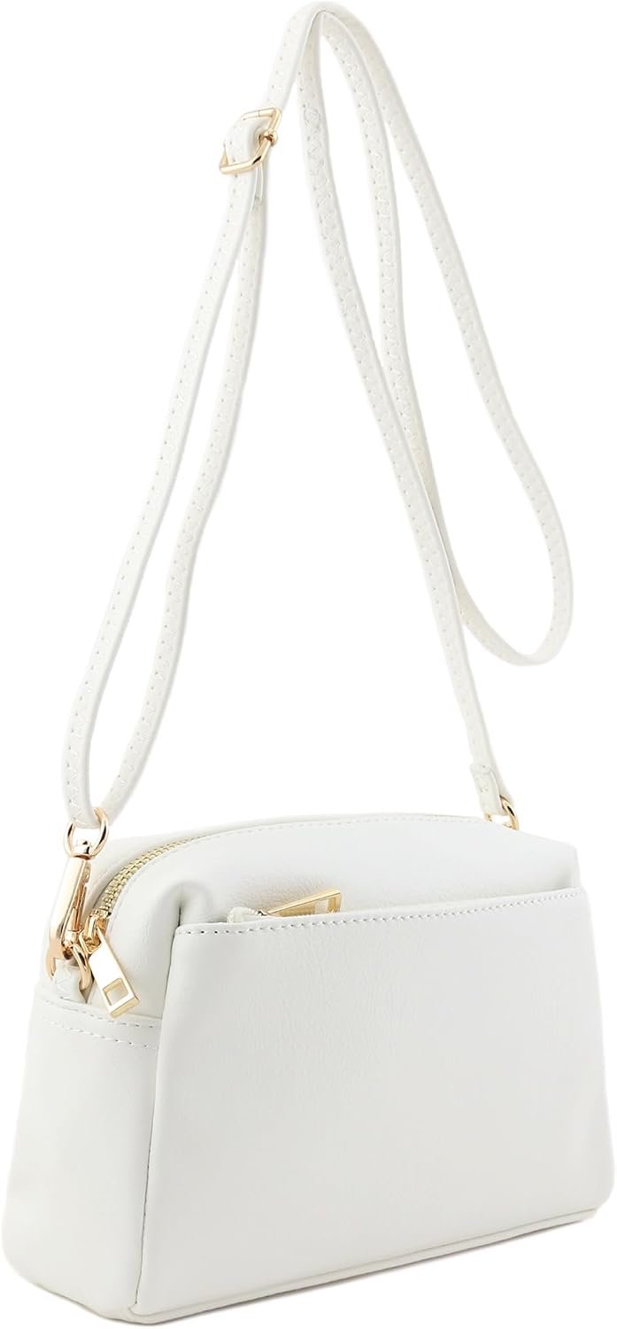 FashionPuzzle Triple Zip Small Crossbody Bag - Image 5