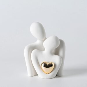 Mini Hugging Couple Statue Ceramic ...