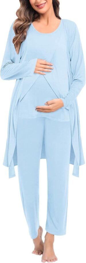 SWOMOG Maternity Nursing Robe Set 3...
