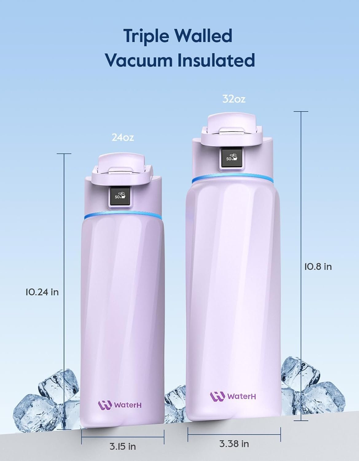BOOST Smart Water Bottle that Reminds You to Drink, 24oz BPA-Free Stainless Steel Vacuum Insulated, Wide Mouth Water Tracker Bottle with APP for School, Gym, Office, Ideal for Father's Day - Image 5