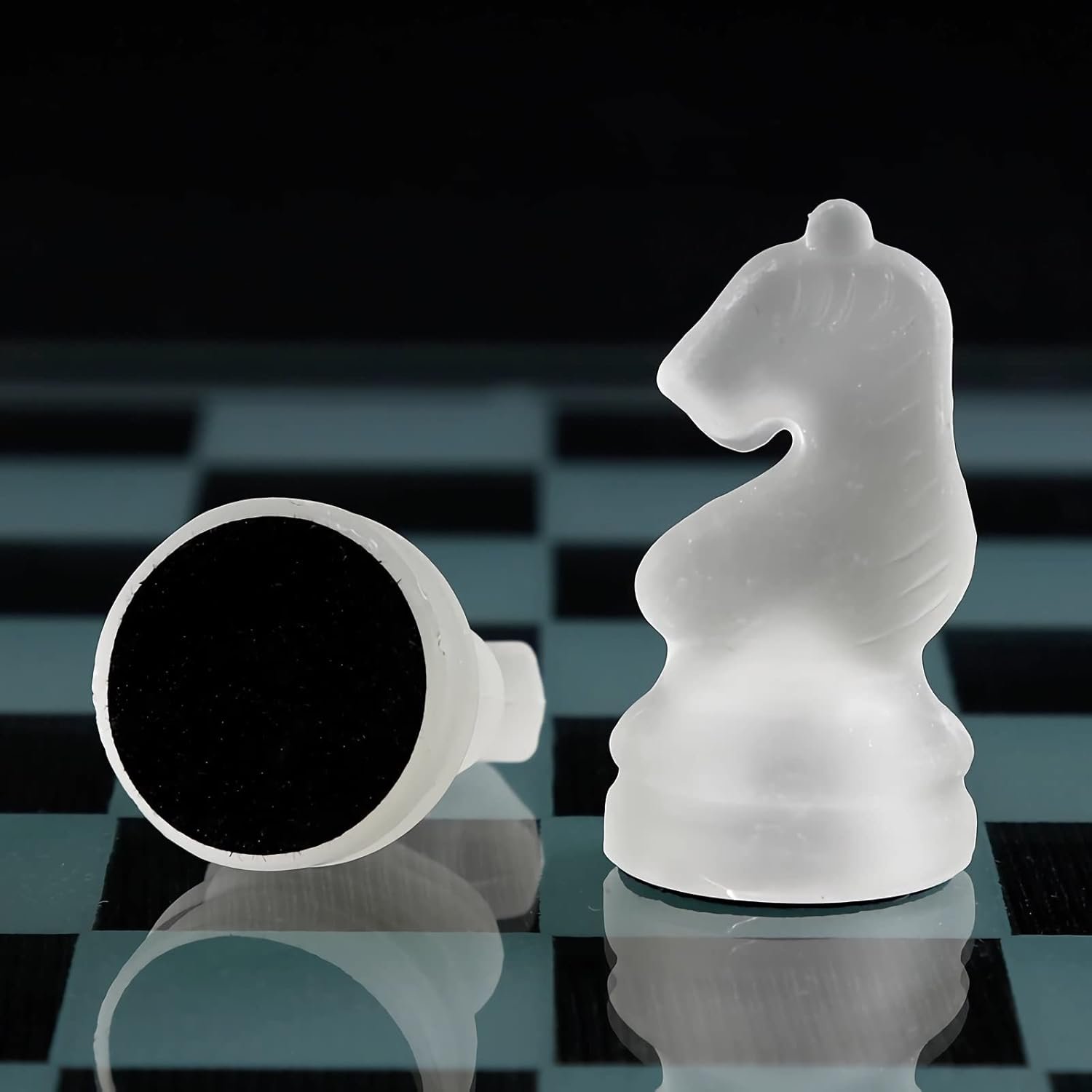 Elegant 10" Glass Chess Set - Premium Quality Board Game for All Ages for Chess Enthusiasts and Home Decor - Image 5