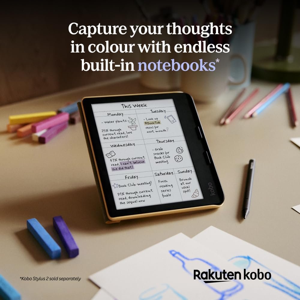 Kobo Libra Colour | eReader | 7" Glare-Free Colour E Ink Kaleido 3 Display | Dark Mode Option | Audiobooks | Waterproof - Image 5