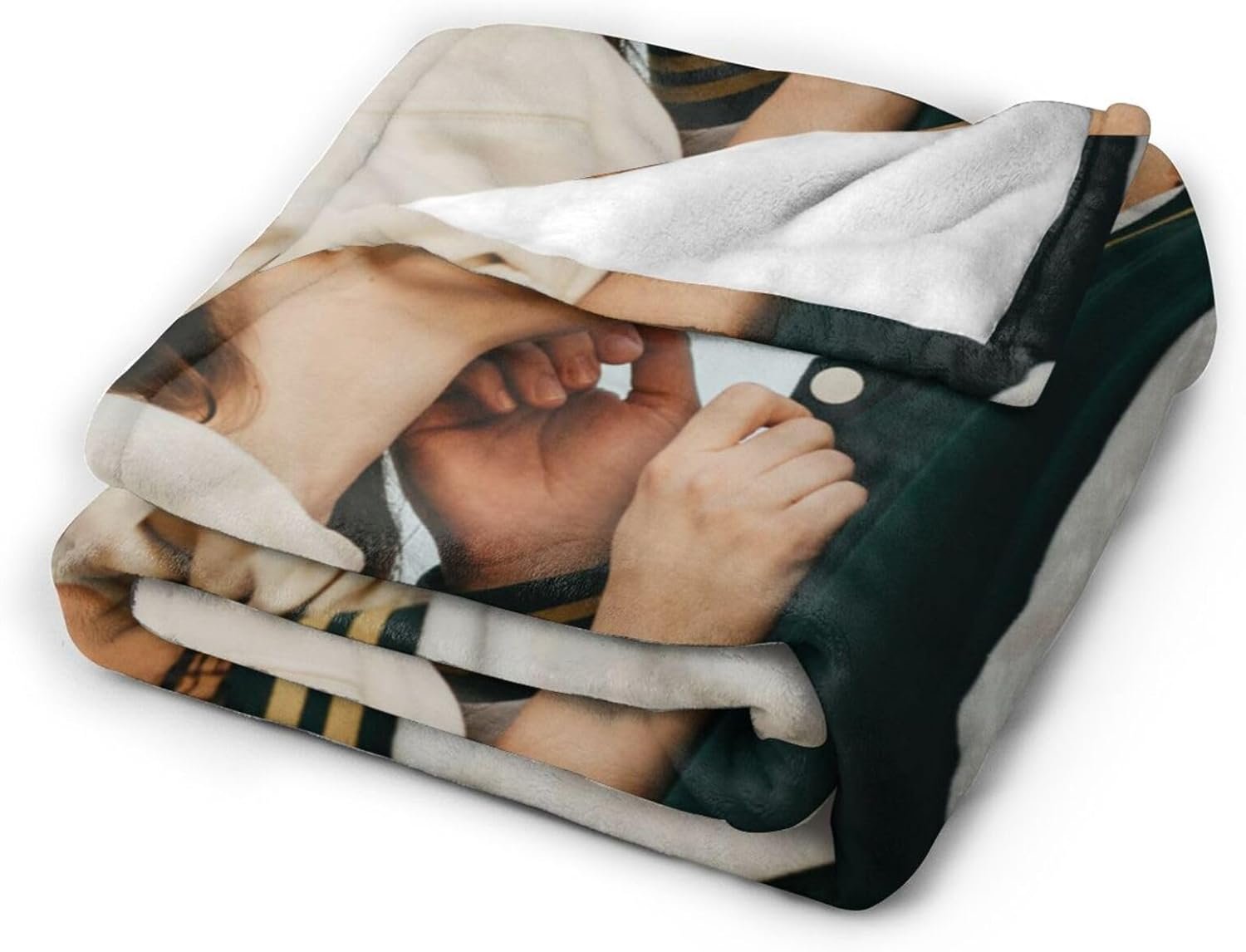Custom Blanket with Picture Text Personalized Throw Blanket with Photo Super Soft Fleece Customized Photo Blankets for Couples Girlfriend Boyfriend Dad Mom for Birthday Christmas Valentine Gifts - Image 8