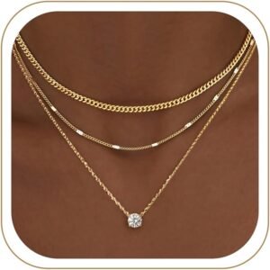 WomenGifts Layered Gold Necklaces f...
