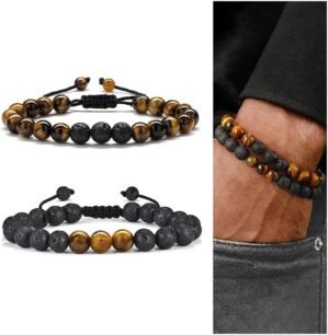 M MOOHAM Mens Bracelet – Bead...