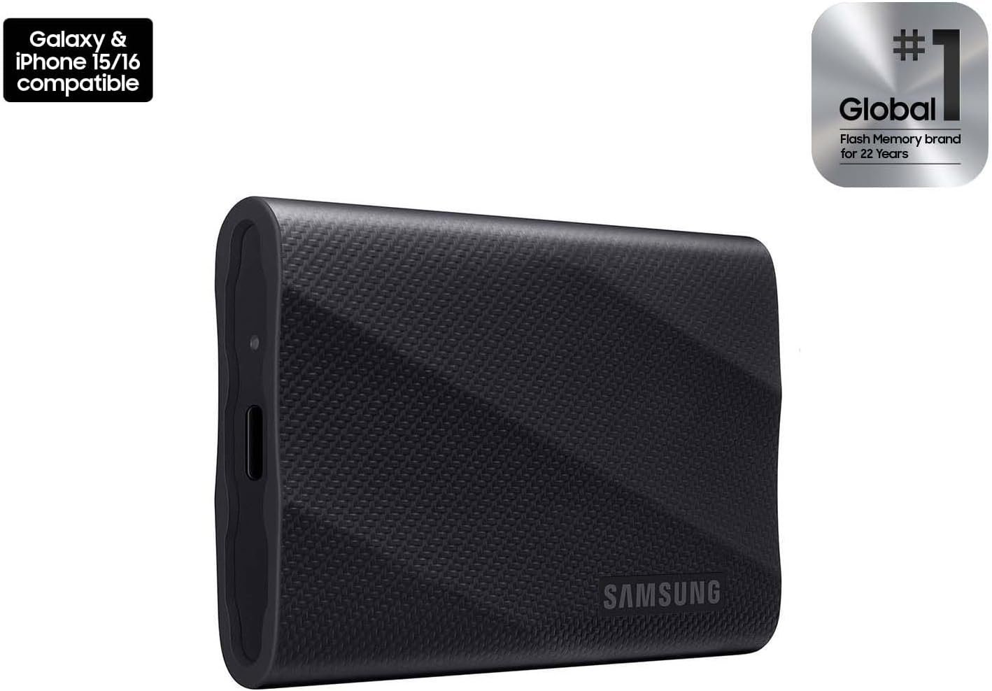Samsung T9 Portable SSD 1TB, USB 3.2 Gen 2x2 External Solid State Drive, Seq. Read Speeds Up to 2,000MB/s for Gaming, Students and Professionals, MU-PG1T0B/AM, Black - Image 2