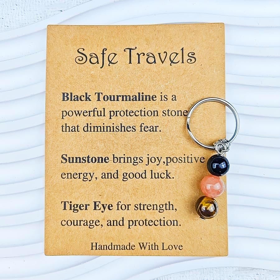 Good Luck Gifts Keychains Healing Crystals Key Ring Inspirational Gift Protection Gifts Stress Relief Gift Keychain - Image 5