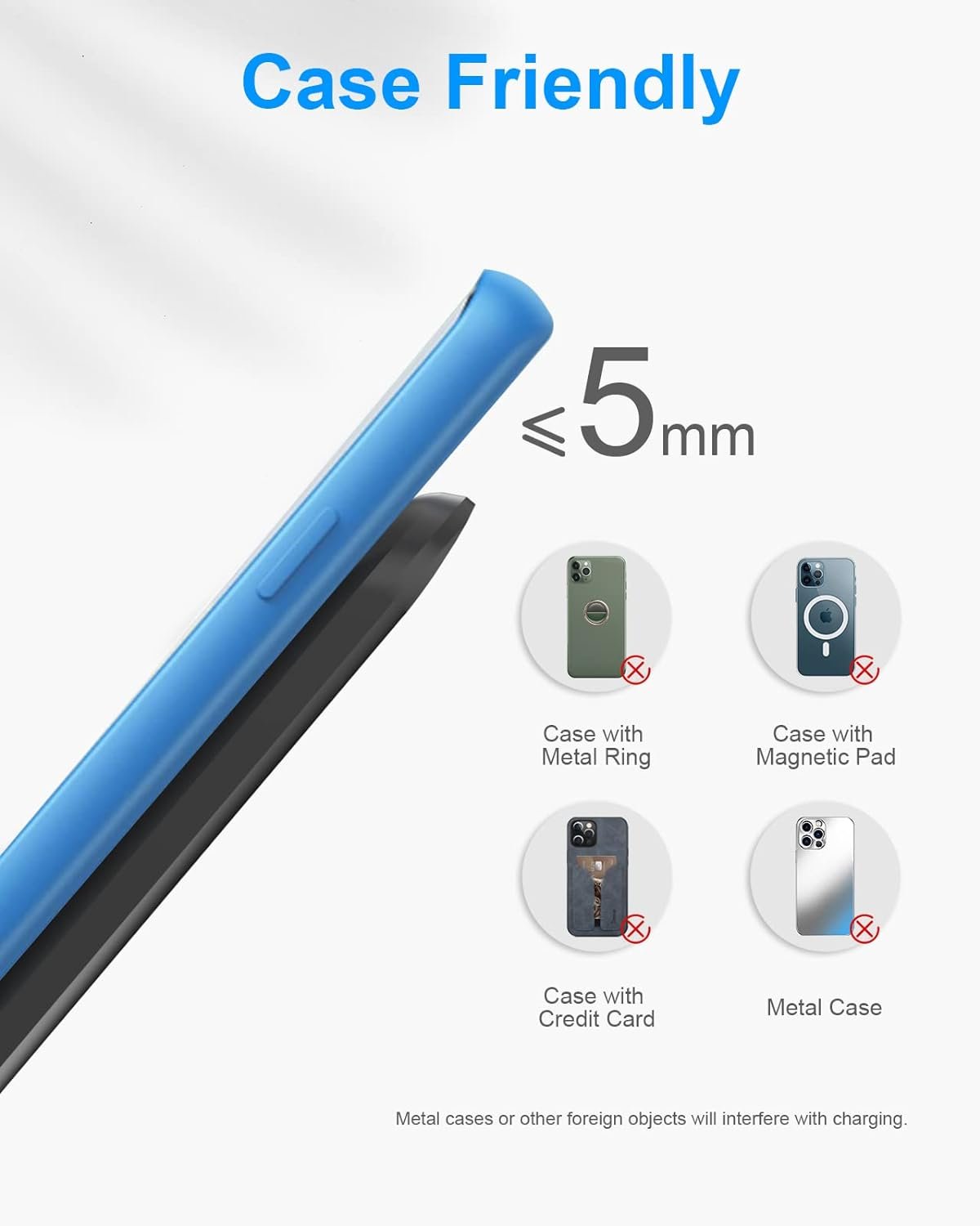 NANAMI Upgraded 15W Fast Wireless Charger, Wireless Charging Stand Compatible with iPhone 17/16/15/14 Pro Max/13/12/11/XR/XS Max/X/8+, Phone Charger for Samsung Galaxy S26/S25/S24/S23/S22/S21/S20/S10 - Image 7