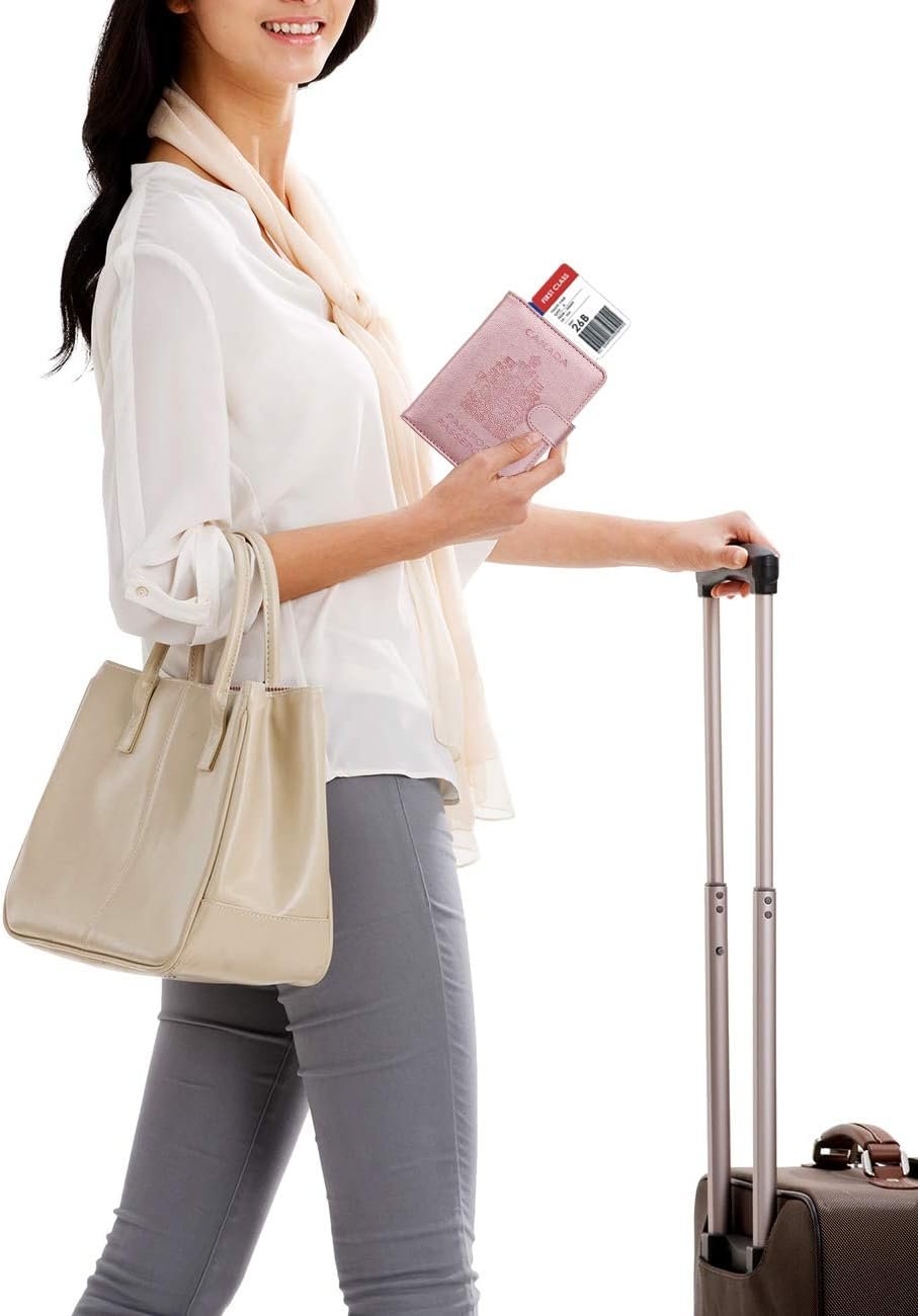 WALNEW RFID Blocking Passport Holder Travel Wallet Cover Case - Image 9