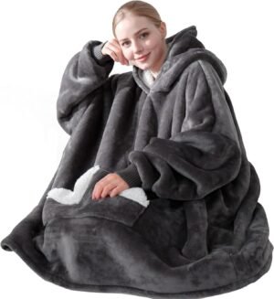 Touchat Wearable Blanket Hoodie, Ov...