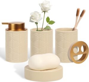 Kukikan Ceramic Bathroom Accessorie...