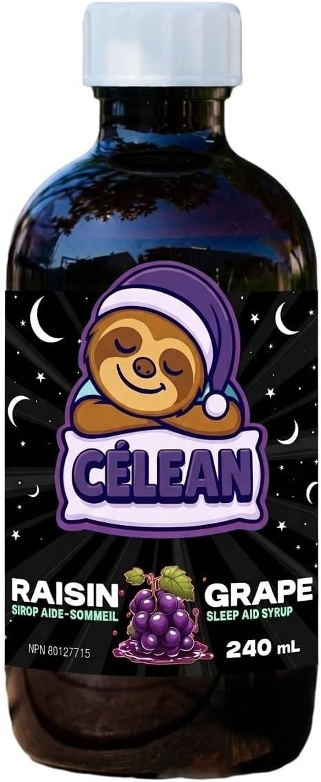 Celean Sleep Aid Syrup | Melatonin + L-Theanine + GABA | Grape Flavor | Relaxation & Sleep Support | 240 ml (Grapes) - Image 6