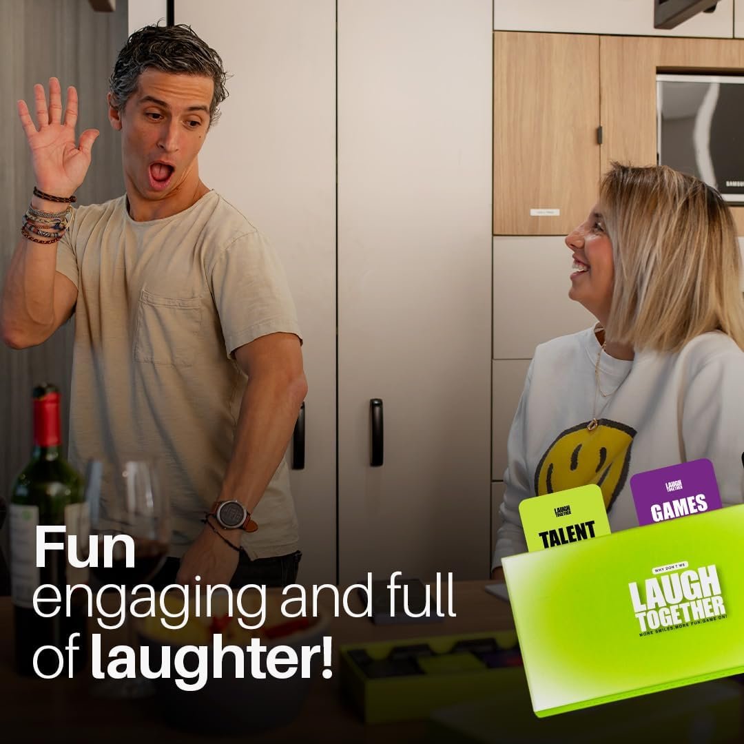 Why Don't We Laugh Together - Couples Card Game for Adults | 200 Cards Challenges, Trivia & Date Night Activity | Couple Games for Adults | Valentine's Day Gift for Him & Her - Image 4
