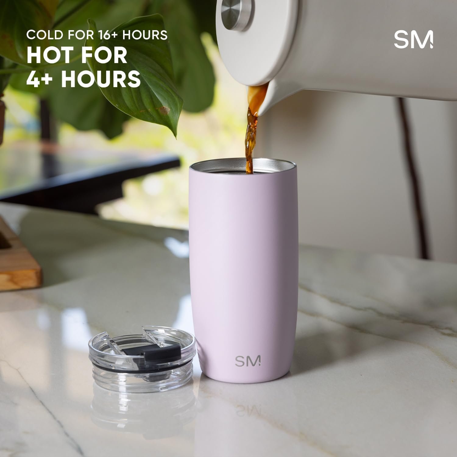 Simple Modern Voyager Tumbler with Flip Lid | Travel Coffee Mug | Insulated Stainless Steel Cold Brew Iced or Hot Coffee Cup | Gifts for Women Men Her Him | 16oz, Sea Glass Sage - Image 5