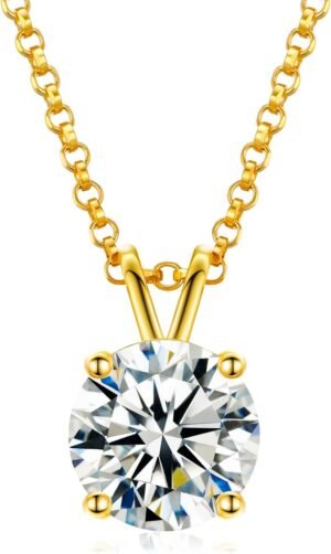 TUHE Moissanite Necklace 0.1-12 Car...