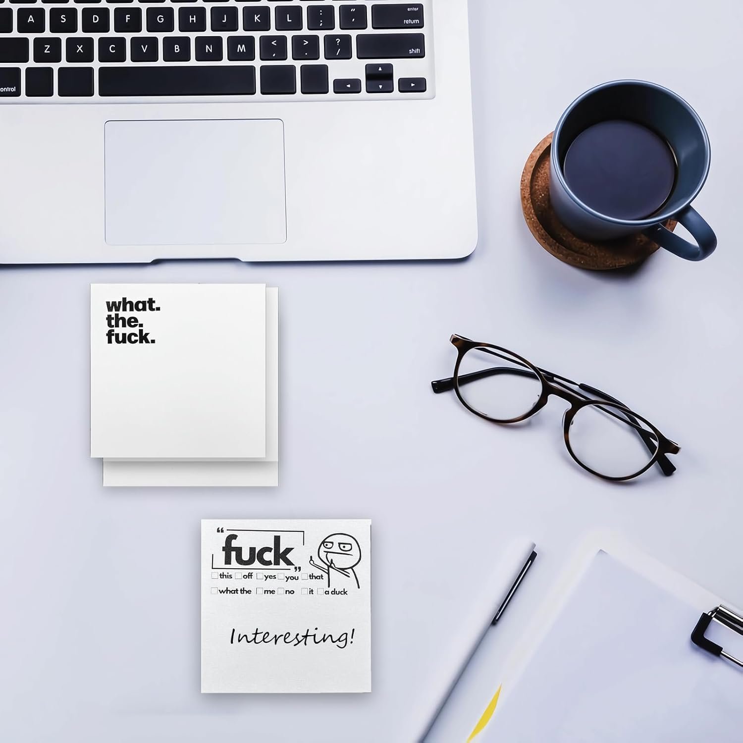 10 PCS Funny Sticky Note, 3" x 3" What The Fuck Notepad Novelty Office Supplies for Women Men, Sassy Note Pads Desk Accessories School Supplies, Funny Gifts for Family Friends Colleagues - Image 6