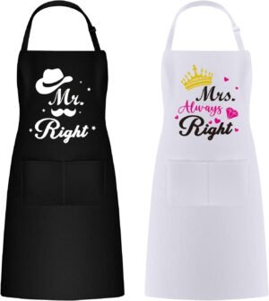 Mr Right Mrs Always Right Aprons Se...