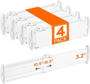 Lifewit 3.2″ Tall 4 Pack Draw...