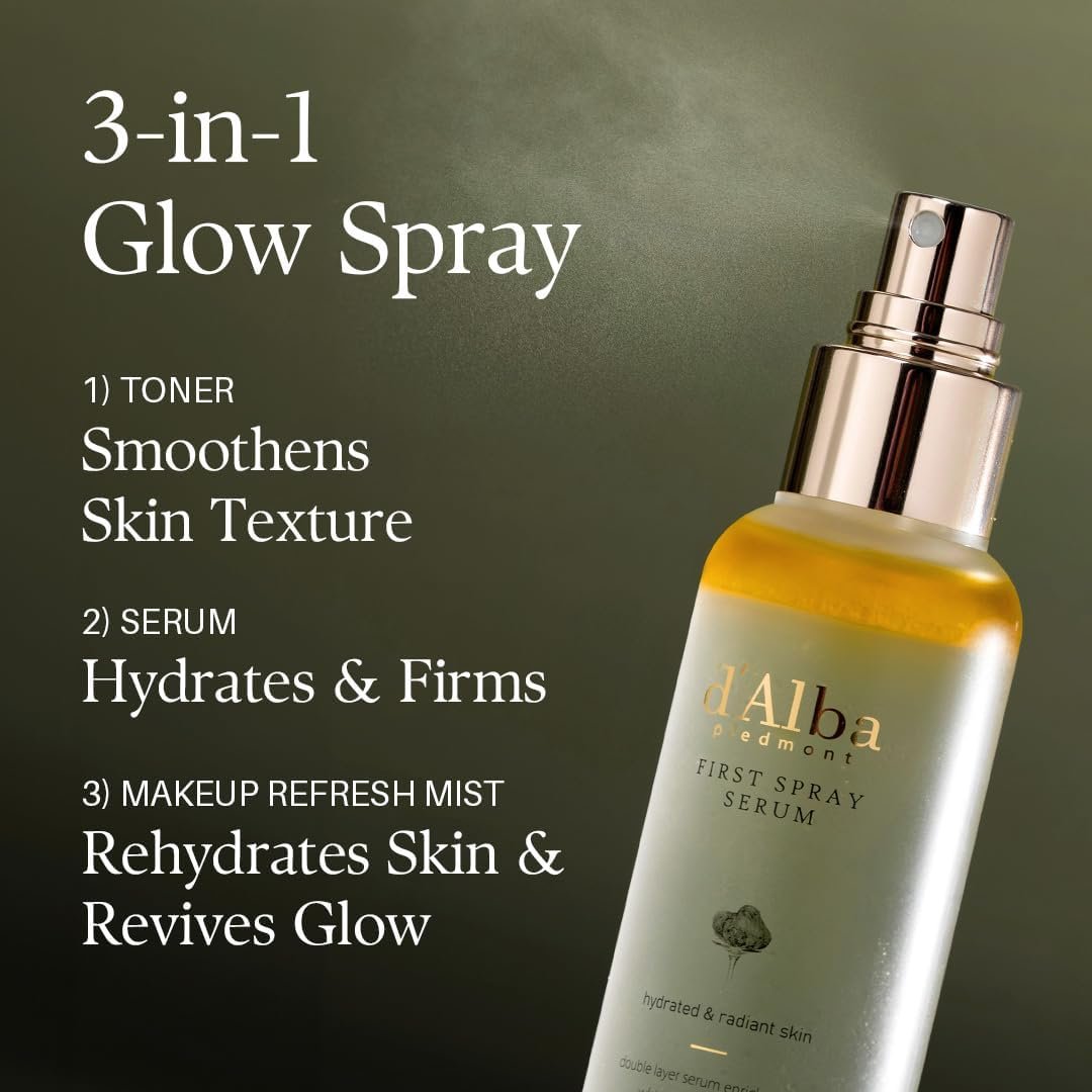 d'alba Piedmont Italian White Truffle First Spray Serum, Vegan Skin Care, Hydrating Face Moisturizer, Glow Serum for Radiant Skin, Non Comedogenic, All In One Mist, Korean skincare, 50ml - Image 5
