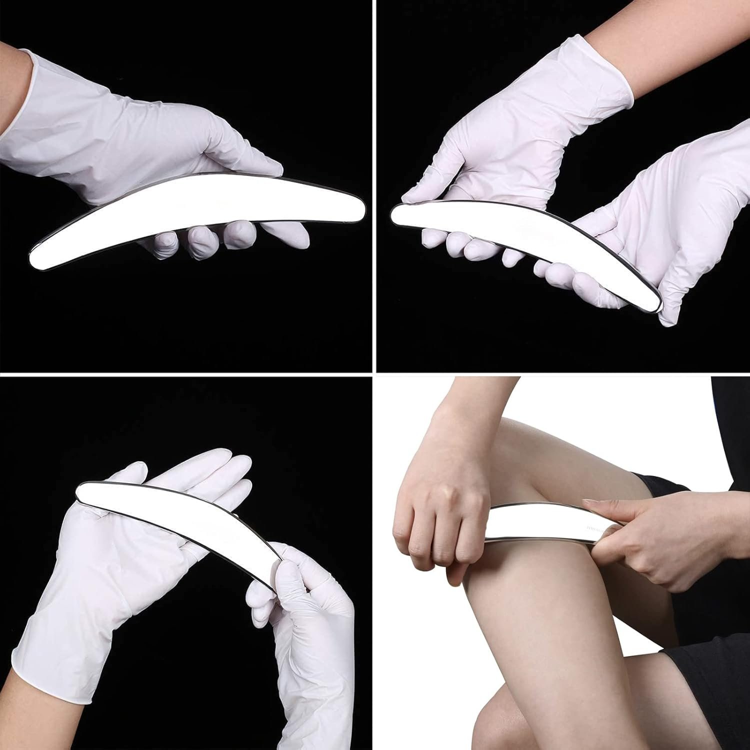 4 IN 1muscle scraper Stainless Steel Gua Sha set Scraping Massage Tool,IASTM Tools, Great Soft Tissue Physical Therapy Used for Arms, Back, Legs, Neck - Image 3