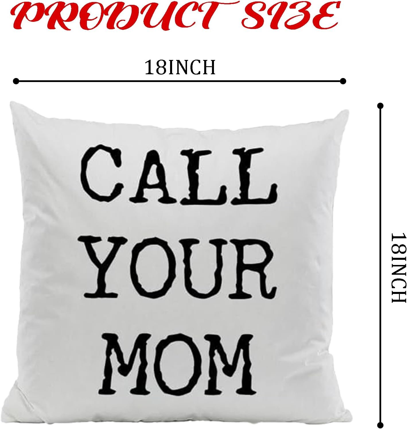 Call Your Mom Be Safe Have Fun Don't Do Stupid Love Mom 18''x18''Reversible Throw Pillow Case Decorative Home Bedroom College Dorm Cushion Cover,Sofa Bed Couch Decor,Son Daughter Graduation Gift - Image 2