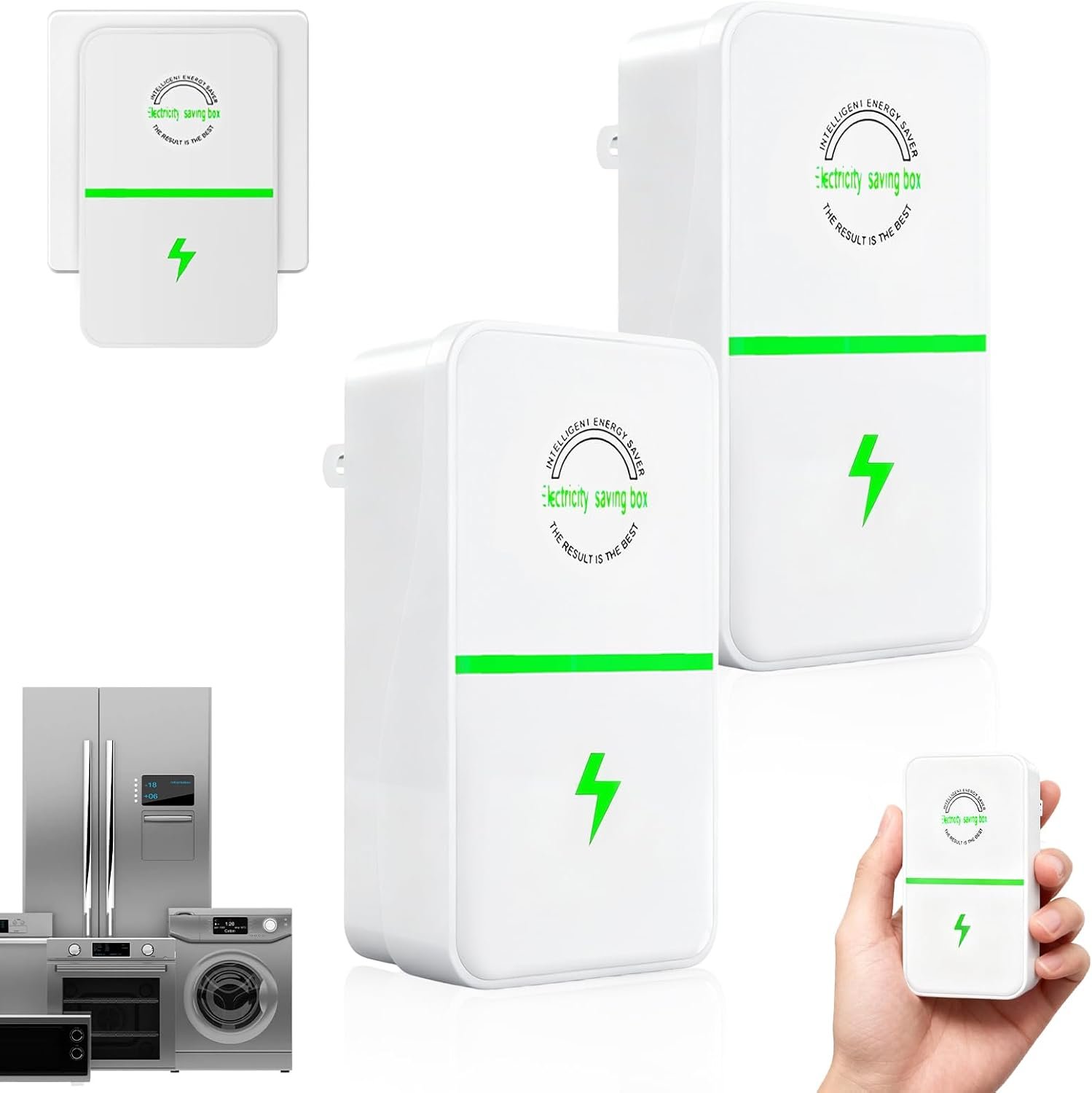 2pcs Energy Power Saver Smart Plugs, Electric Energy Saver Power Device Electricity Saving Boxes for Home, Office