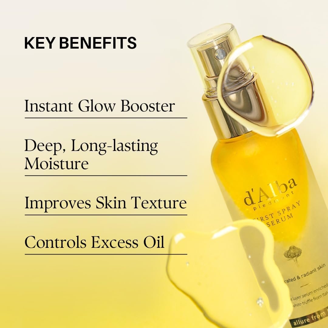 d'alba Piedmont Italian White Truffle First Spray Serum, Vegan Skin Care, Hydrating Face Moisturizer, Glow Serum for Radiant Skin, Non Comedogenic, All In One Mist, Korean skincare, 50ml - Image 6