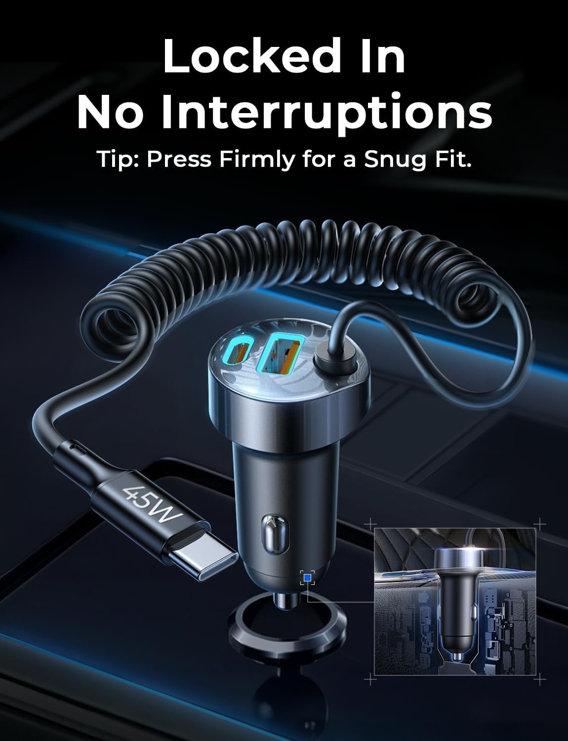 LISEN 90W for iPhone 17 16 15 Pro Max Car Charger USB C Fast Charge,Super Fast for iPhone 17 16 Car Charger USB C Adapter for iPhone 17e 16 15 Pro Max Plus Air,Samsung Galaxy S26 Ultra, Android - Image 9